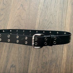 SOLD ☑️Black Vegan Grommet Belt